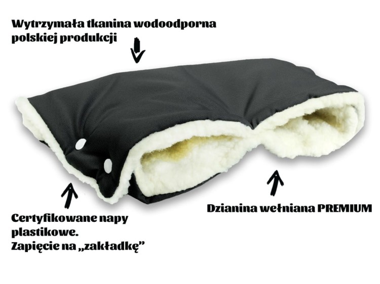 KiziaMizia mufka wełniana wodoodporna szary grafit 3.jpg